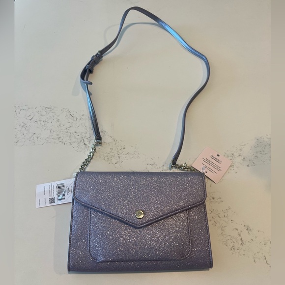 NWT Kate Spade Purple Glitter Crossbody Bag - Picture 2 of 5
